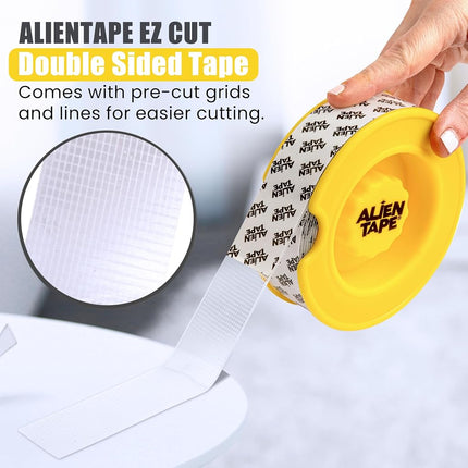 Alien Tape Ez Cut Double Sided Mounting Tape, 9m Pre-Cut Strong Adhesive