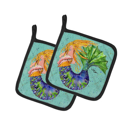 Caroline's Treasures Par de agarraderas de sirena 8336PTHD, Tela, Multicolor