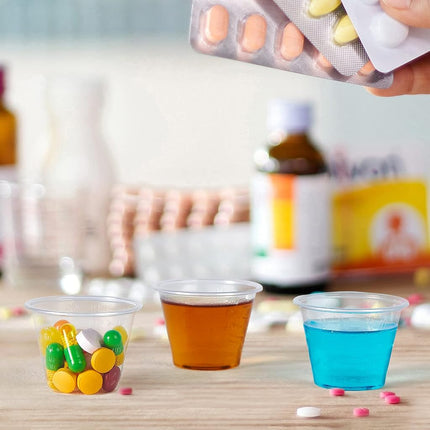 1000 Pack Disposable Medicine Cups (1 oz), Medical Plastic Measuring Cups for Medical Purposes, or Mixing and Measuring Resin, Epoxy, DIY Arts & Crafts, Paint, Cooking