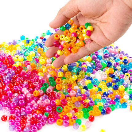 INSCRAFT Pony Beads, 4600 Pcs 9mm in 27 Colors