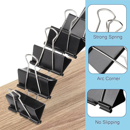 40 Pcs Extra Large Binder Clips 2 Inch for Office
