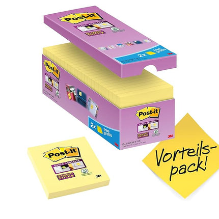Post-it Super Sticky Notes, 14 + 2 Free Pads (1440