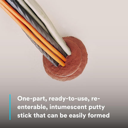 3M Fire Barrier Moldable Putty Stix MP+, 1.45 in x 6 in