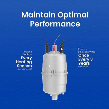 Kit d'entretien pour humidificateur à vapeur AprilAire 5768 avec réservoir de rechange pour modèles d'humidificateur à vapeur pour toute la maison : 800, 801, 865, 866