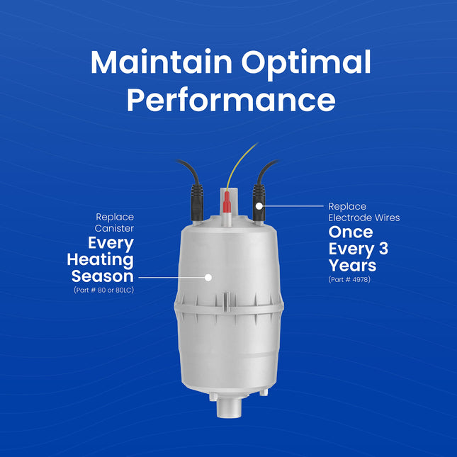 Kit d'entretien pour humidificateur à vapeur AprilAire 5768 avec réservoir de rechange pour modèles d'humidificateur à vapeur pour toute la maison : 800, 801, 865, 866