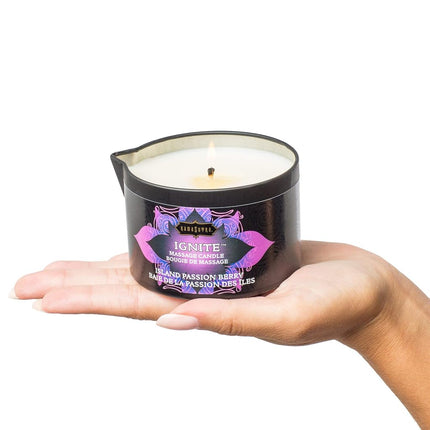 Kama Sutra - Massage Oil Candle - Island Passion Berry - 6 Ounce
