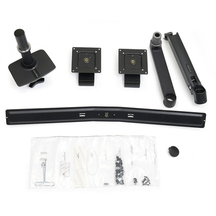 Ergotron – LX Dual Direct Monitor Arm, VESA Desk Mount – for 2 Monitors Up to 25 Inches, 0.9-5kg Each – Matte Black (45-489-224)