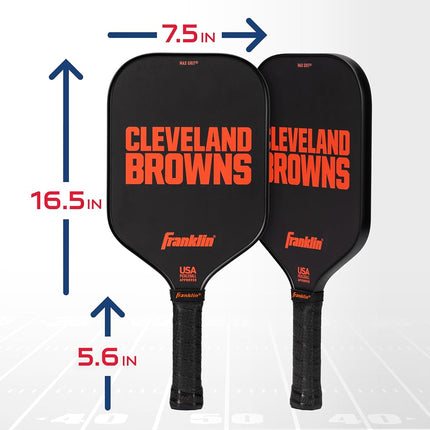 Franklin Sports NFL Cleveland Browns Pickleball Paddle - Official NFL Team Pickleball Paddles - USAP (USAPA) Approved Premium Quality Pickleball Paddles - Authentic Team Logos + Colors