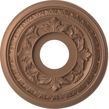 Ekena Millwork CMP13BACAC Baltimore Thermoformed PVC Ceiling Medallion (Fits Canopies up to 5 1/4"), 13"OD, Aged Copper
