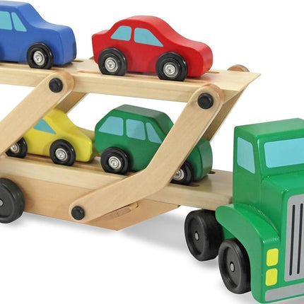 Melissa & Doug Car Carrier Truck and Cars Wooden Toy Set With 1 Truck and 4 Cars [Sep 29, 2011] Melissa&Doug