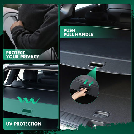 SCITOO Retractable Rear Cargo Cover Shade 2019-2023 Fit for INFINITI QX50 2.0L Rear Trunk Retractable Security Shade Cover