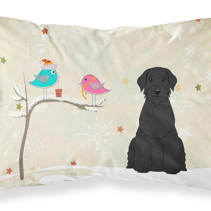 Caroline's Treasures Between Friends Funda de almohada estándar de tela para Schnauzer gigante BB2538PILLOWCASE, multicolor