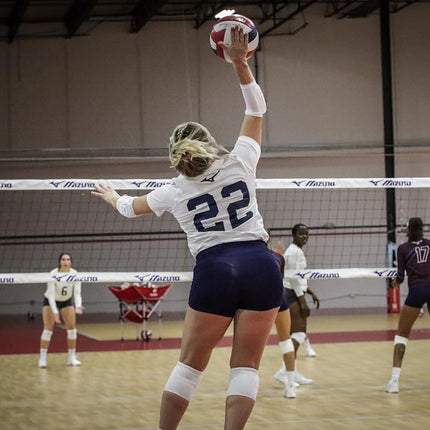 Mizuno Girls' Balboa 6 Short Sleeve Volleyball Jersey, Forest-White, M
