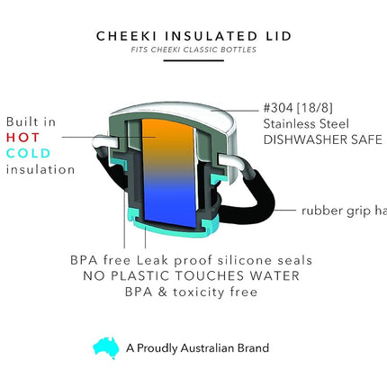 CHEEKI Classic Insulated Bottle, 1 Litre Capacity, Silver