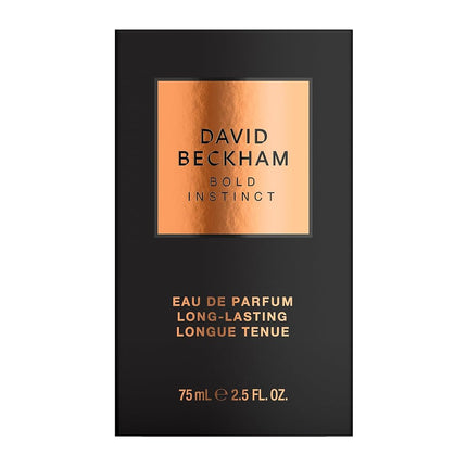 DAVID BECKHAM Bold Instinct - Eau de Parfum for Men - Aromatic Fragrance with Notes of Laurel Leaf, Nutmeg and Smoky Wood - Long Lasting - 75ml
