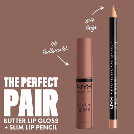 NYX PROFESSIONAL MAKEUP Butter Gloss, Silky smooth non-sticky formula lip gloss, Butterscotch, 8mL