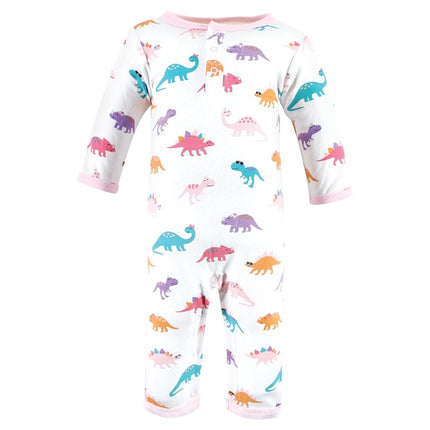 Hudson Baby Combinaison bébé en coton pour petite fille, motif dinosaure mignon, 9-12 mois