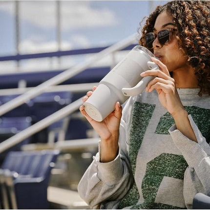 Stanley Quencher ProTour Tumbler with Flip Straw with Leakproof Lid 888g - Built in Straw and Handle - Cup Holder Compatible for Travel - Insulated Steel Tumbler