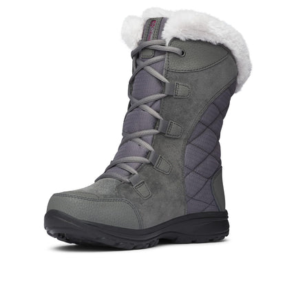 Columbia Women's Ice Maiden II Snow Boots, Shale/Dark Raspberry, 5.5