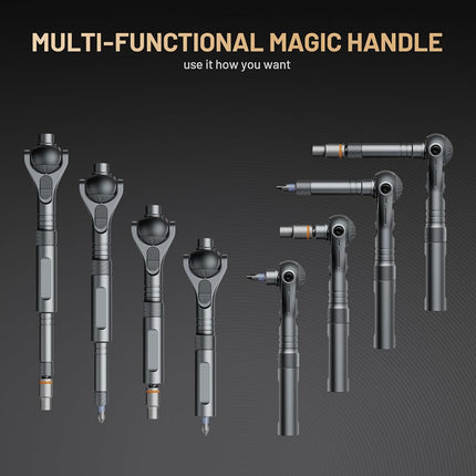 ATuMan 40 in 1 Ratchet Screwdriver Set with Detachable Handle, 180° Ratchet Head, 45-Tooth Mechanism, Magnetic Tool Kit with Case for Computer, Electronics Repair, Ideal for Home, DIY, and Maintenance