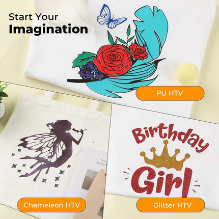 HTVRONT HTV Heat Transfer Vinyl Bundle: 80 Pack 12" x 10"