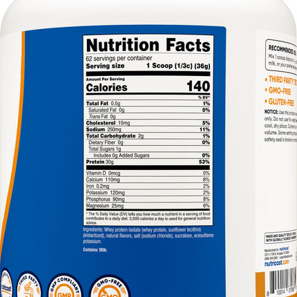 Nutricost Aislado de Proteína de Suero (Caramelo Salado, 5LB)