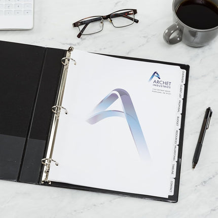 Avery 8-Tab Print-On Binder Dividers, White Tabs, 25 Sets (11554)