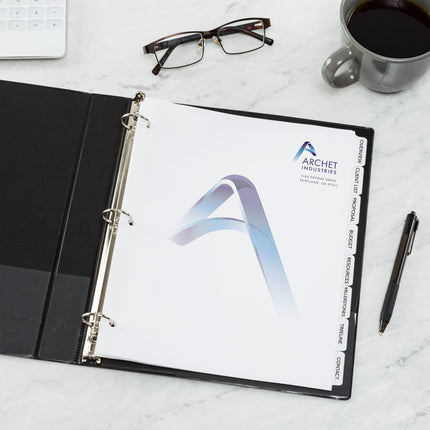 Avery 8-Tab Print-On Binder Dividers, White Tabs, 25 Sets (11554)