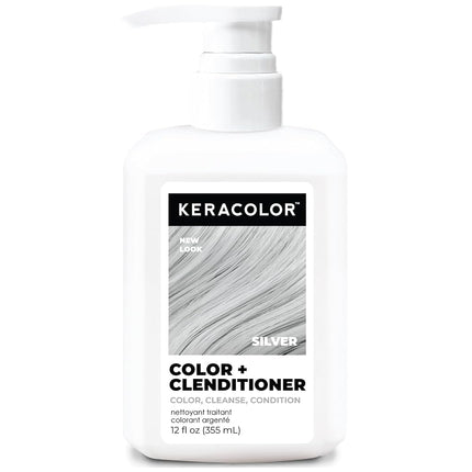 Keracolor Clenditioner Color Depositing Conditioner Colorwash, Silver, 12 fl. oz.