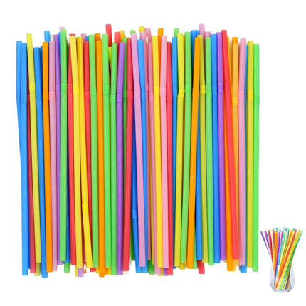 1000 Counts Flexible Bendable Plastic Drinking Str