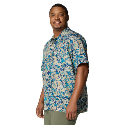 Columbia Men's Trollers Best Short Sleeve Shirt, Blue Echo Wild Caught, Medium