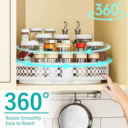13 inch Lazy Susan Turntable - Metal Spice Organizer for Cabinet Table Top