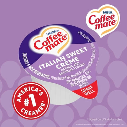 Coffee-mate 84652 Liquid Coffee Creamer, Italian Sweet Creme, 0.375 oz Cups, 50/Box