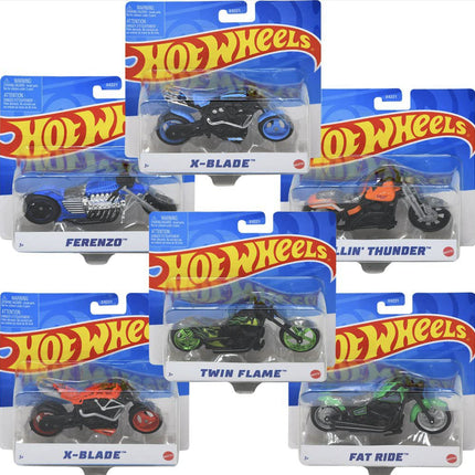 Moto de collection Hot Wheels Street Power - Lot complet de 6