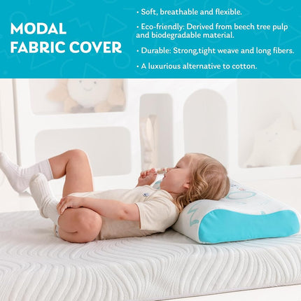 MLILY Memory Foam Kids Pillows Adjustable Cooling Bed Pillow Neck Pillows for Sleeping Sandwich Pillow CertiPUR-US, Suitable for Kids Boy Girl - Perfect for Bed Set, Travel