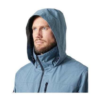 Helly Hansen Men's Crew Hooded Jacket, Washed Navy, L