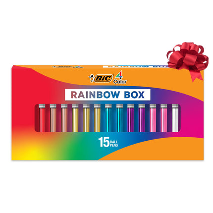 BIC 4-Color Rainbow Shine Limited Edition Set, Box
