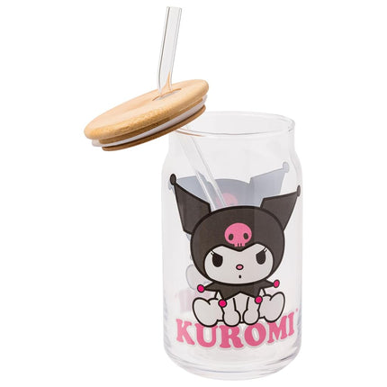 Silver Buffalo Sanrio Hello Kitty and Kuromi, 2 Pack Glass Tumbler, 16oz
