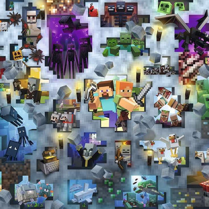 Ravensburger Minecraft Mobs Challenge 1000 Piece Jigsaw Puzzle for Adults
