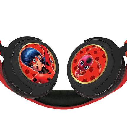 Lexibook, Miraculous Ladybug Tikki Stereo Headphones, Safe Volume, Foldable and Adjustable, Red, HP015MI