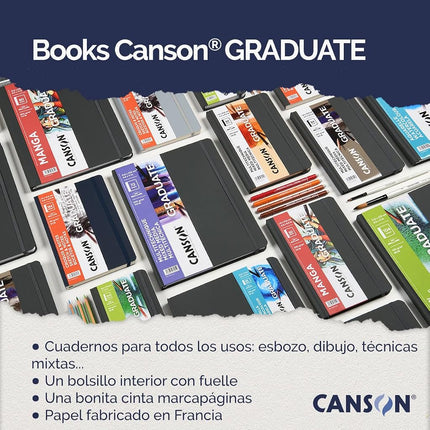 CANSON Graduate Watercolour Book 250gsm 14 x 21.6cm 28 White Sheets