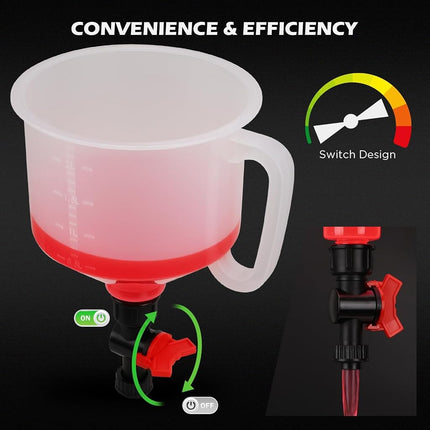 SEDY 22-Piece No Spill Coolant Filling Funnel Kit, Universal Radiator Funnel Set with Adapters, Siphon Hose & Extensions for Car, SUV, Ute, Truck – Precision Automotive Coolant Refilling Tool