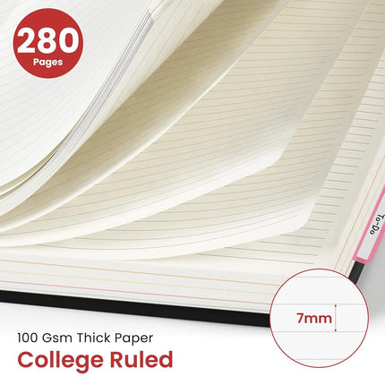 Taja Spiral Notebooks for Work 5 Subject Notebook with Removable Dividers