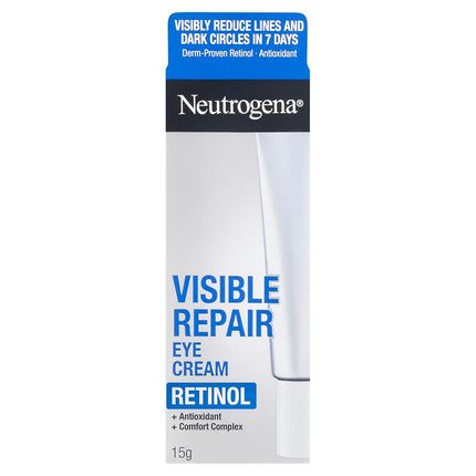 Neutrogena Visible Repair Retinol Eye Cream 15g – Anti-Ageing Eye cream for Dark Circles, Fine Lines & Wrinkles