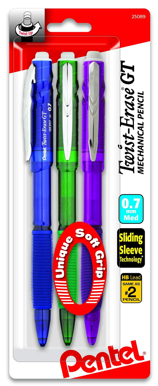 Pentel Twist-Erase GT (0.7mm) Mechanical Pencil, A