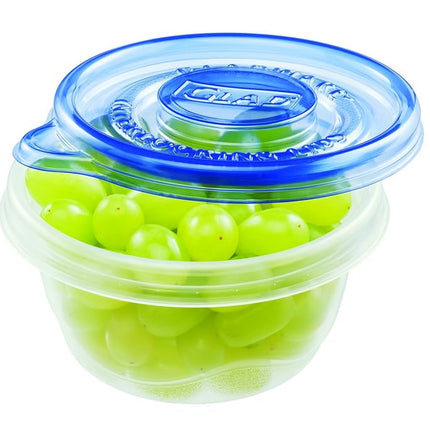 Glad Food Storage Containers - Mini Round Containers - 4 Ounce - 8 Count (Pack of 12)