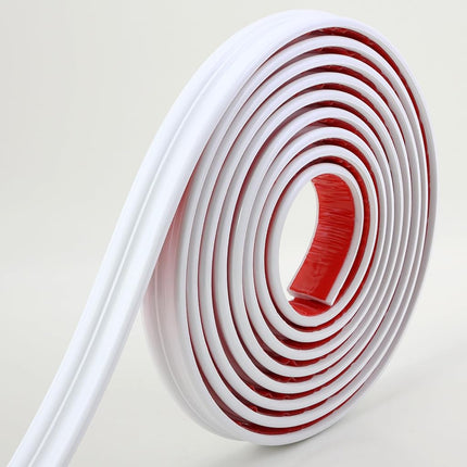 Hungbak Peel and Stick Chair Rail Panel Molding Finish Trim for Home Decoration & Wall Protection (Paintable White, 3m x 3.2cm)