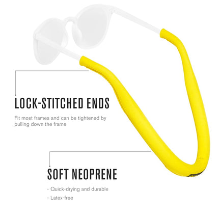 Chums Neo Floating Glasses Strap for Men & Women - Unisex Sunglasses Floating Strap for Water Sports - Fits Most Frame Sizes (EV Green)