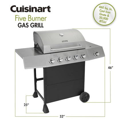 Cuisinart CGG-8500 Five Burner Gas Grill with Side Burner