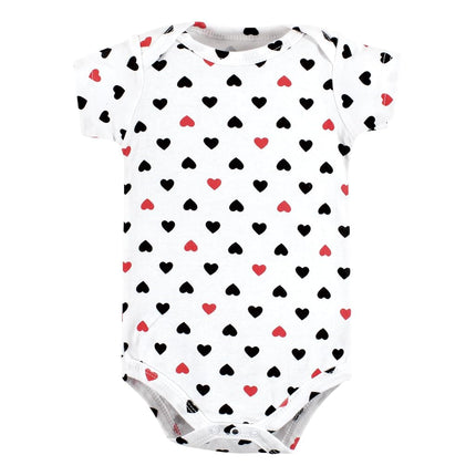 Hudson Baby unisex-bebé Bodysuits de algodón, niña mami rojo negro 5 unidades, recién nacido